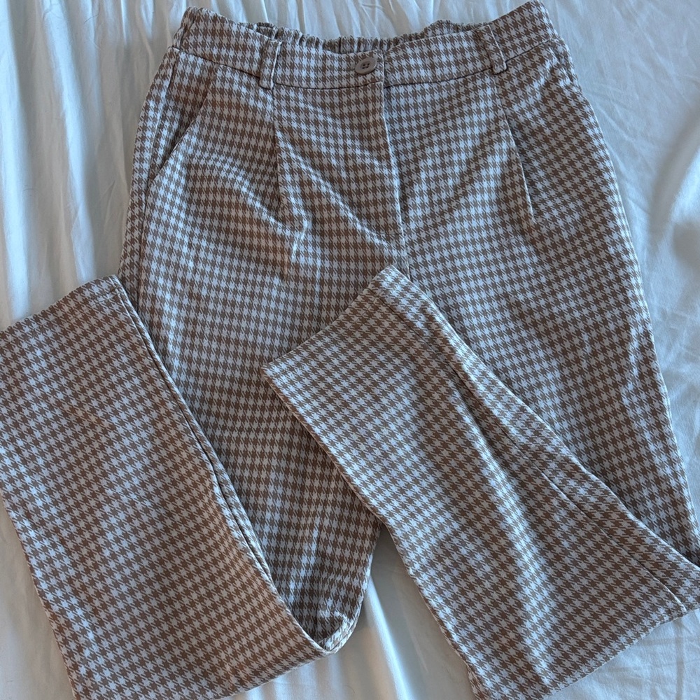 Grace Karin Tan Checkered Pants